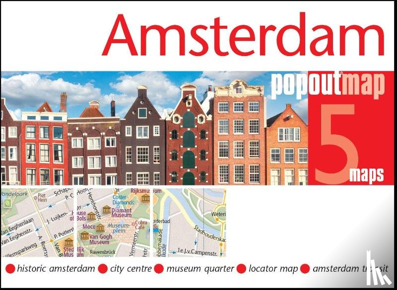  - Amsterdam PopOut Map - pocket size, pop up map of Amsterdam city centre