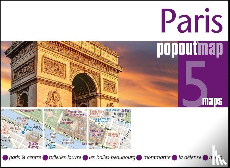 Map, Popout - Paris PopOut Map