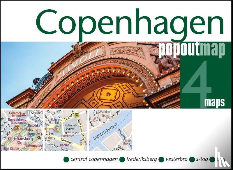  - Copenhagen PopOut Map - pocket size, pop up map of Copenhagen city centre
