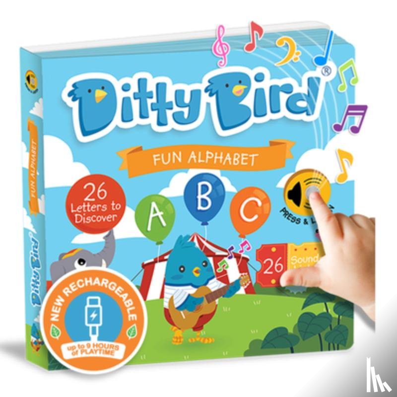 Ditty Bird - Ditty Bird ABC Fun Alphabet Interactive Sound Book for Toddlers 1- 3 Musical Books for Preschoolers Early Learning Toy