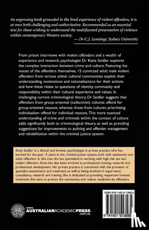 Seidler, Katie - Crime, Culture & Violence