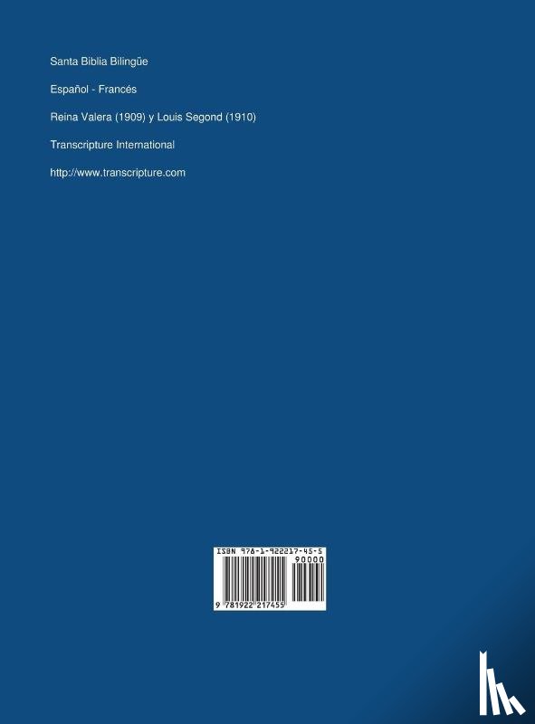 Transcripture International - Santa Biblia Bilingue Espanol Frances