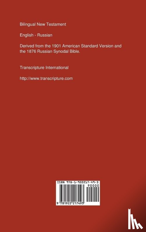 Transcripture International - Bilingual New Testament, English - Russian