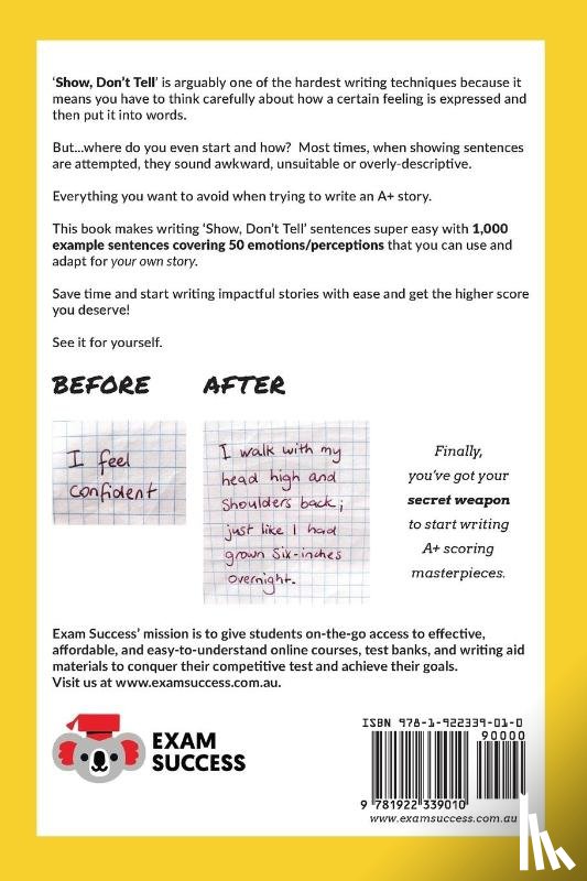 Success, Exam - 1,000 Example Sentences to Help You 'Show' Not 'Tell' in Writing