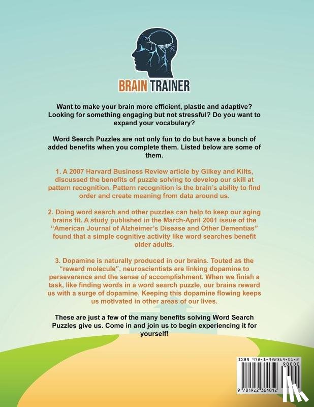 Brain Trainer - Word Search Book For Kids Ages 4 - 8 From 'A - Z'