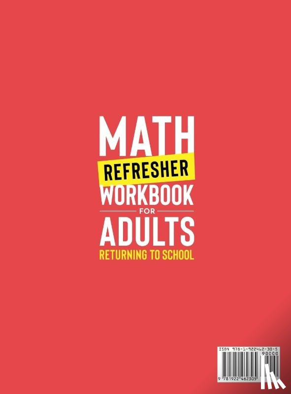 Mendoshek, Hadden - Math Refresher Workbook for Adults Returning to School