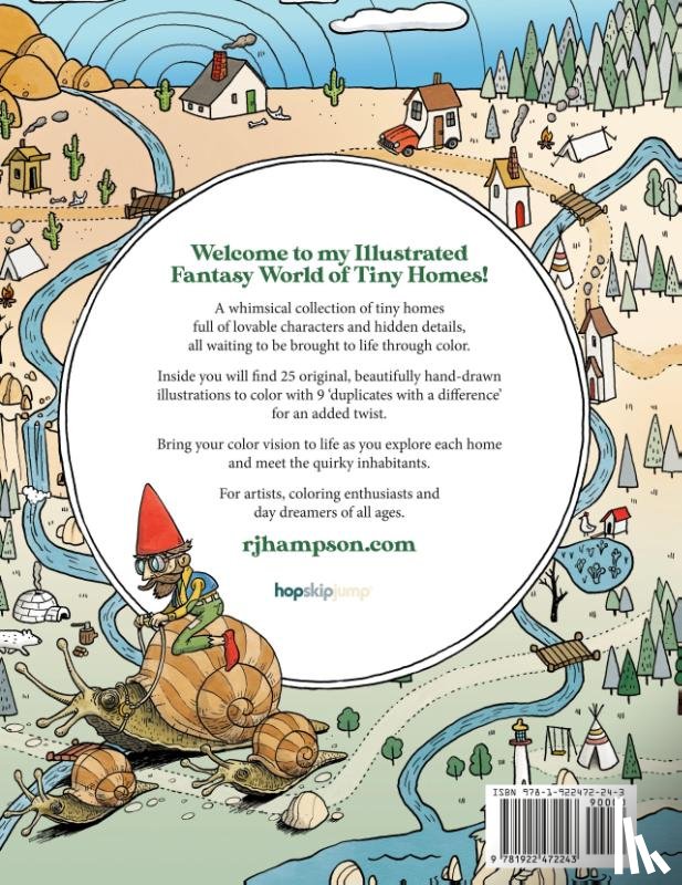 Hampson, R J - Fantasy Tiny Homes Coloring Book