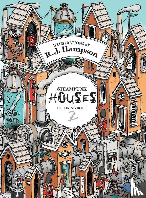 Hampson, R J - Steampunk Houses 2 Colouring Book
