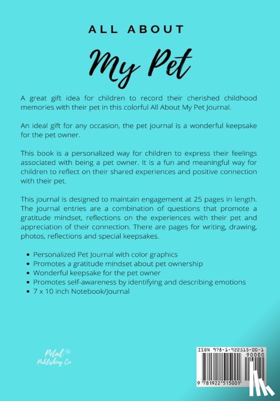 Co, Petal Publishing - All About My Pet - Bird