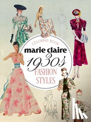 Publishing, Rockpool - Marie Claire 1930s Fashion Styles Coloring Book