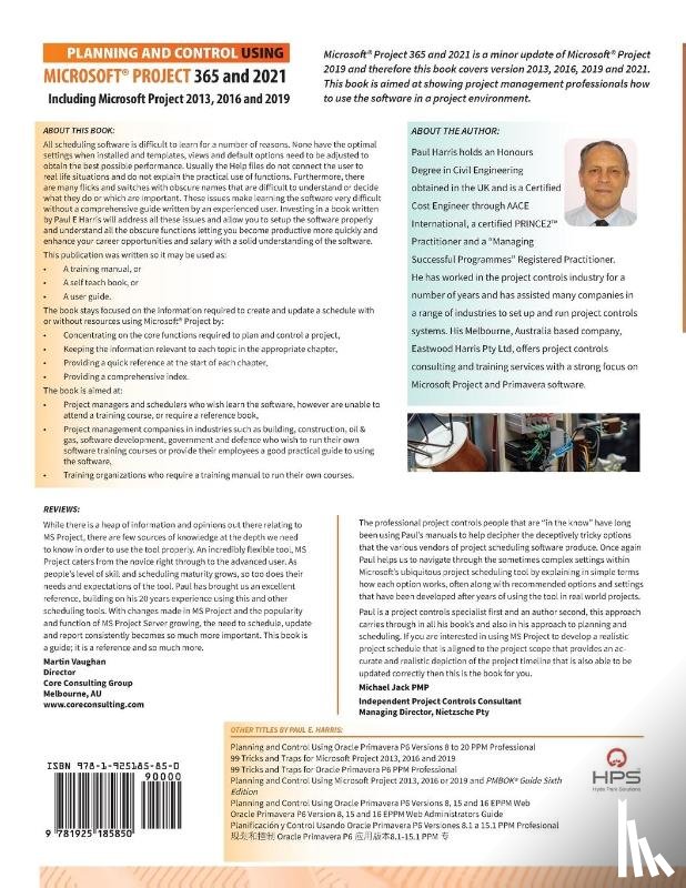 Harris, Paul E - Planning and Control Using Microsoft Project 365 and 2021