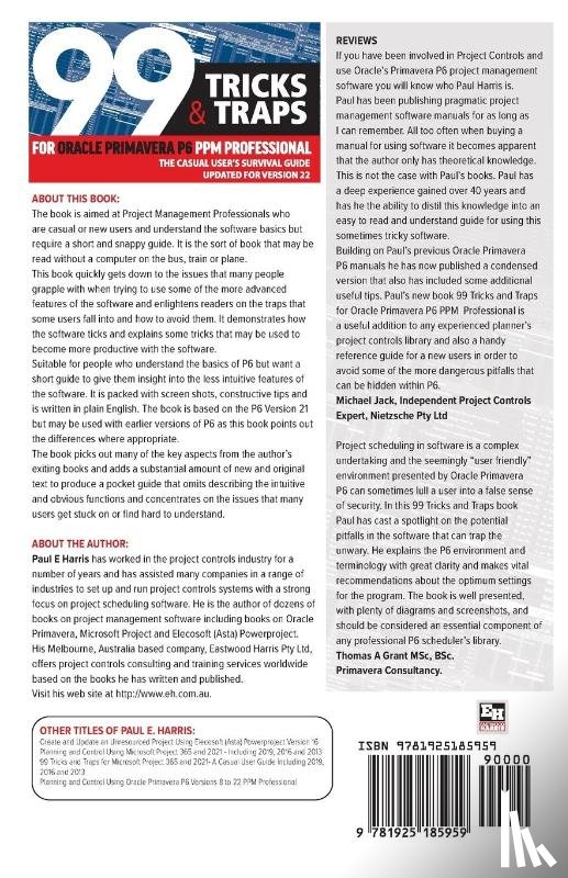 Harris, Paul E - 99 Tricks and Traps for Oracle Primavera P6 PPM Professional