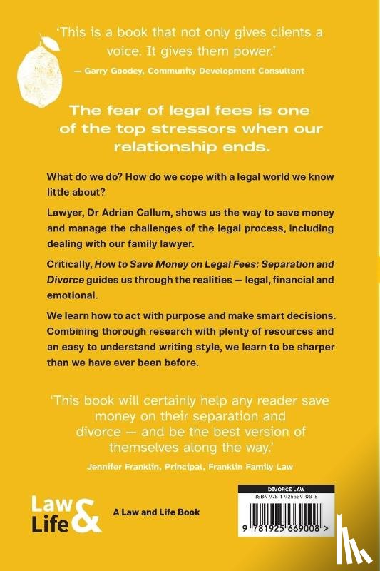 Callum, Adrian - How to Save Money on Legal Fees