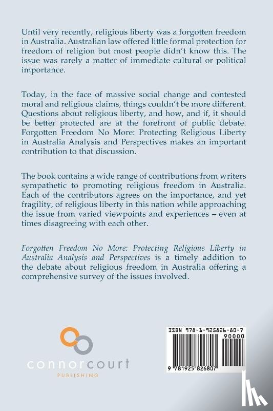  - Forgotten Freedom No More - Protecting Religious Liberty in Australia