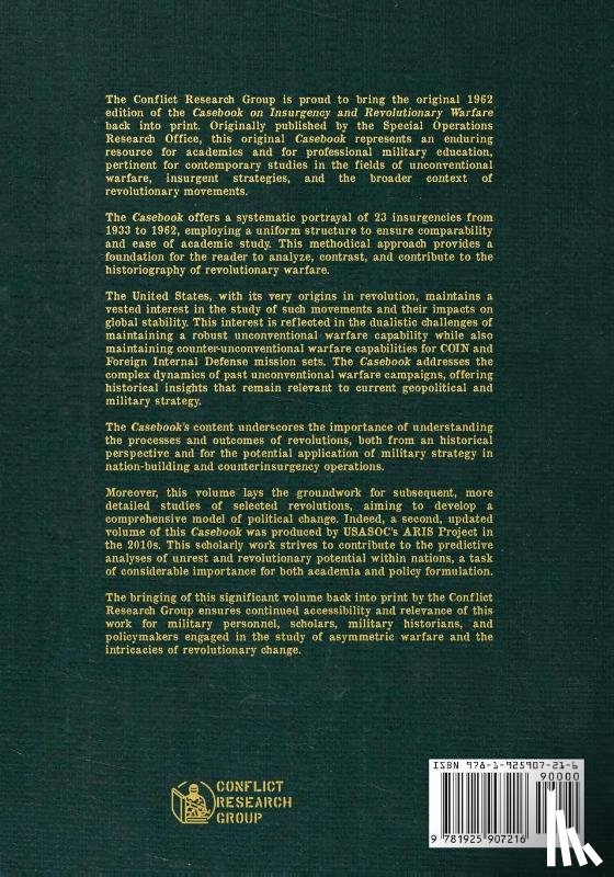 Research Office, Special Operations - Casebook on Insurgency and Revolutionary Warfare