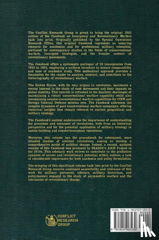 Research Office, Special Operations - Casebook on Insurgency and Revolutionary Warfare