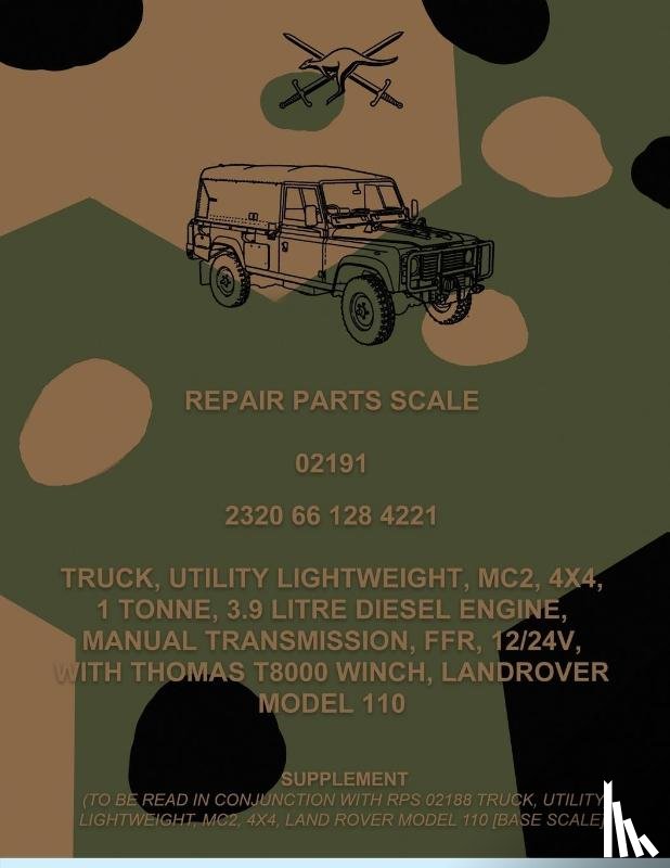 Army, Australian - Repair Parts Scale, Truck, Utility, Lightweight, MC2, 4x4, 1 Tonne, 3.9 Litre Diesel Engine, Manual Transmission, FFR, 12/24V, With Thomas T8000 Winch, Land Rover Model 110