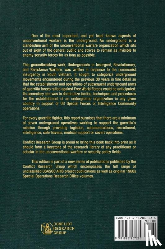 Research Office, Special Operations - Undergrounds in Insurgent, Revolutionary, and Resistance Warfare