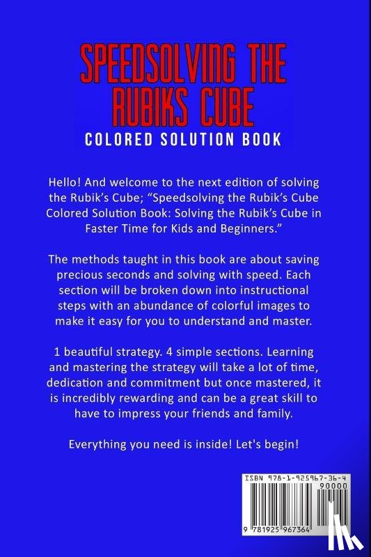 Van Dijk, Zak - Speedsolving the Rubik's Cube Colored Solution Book