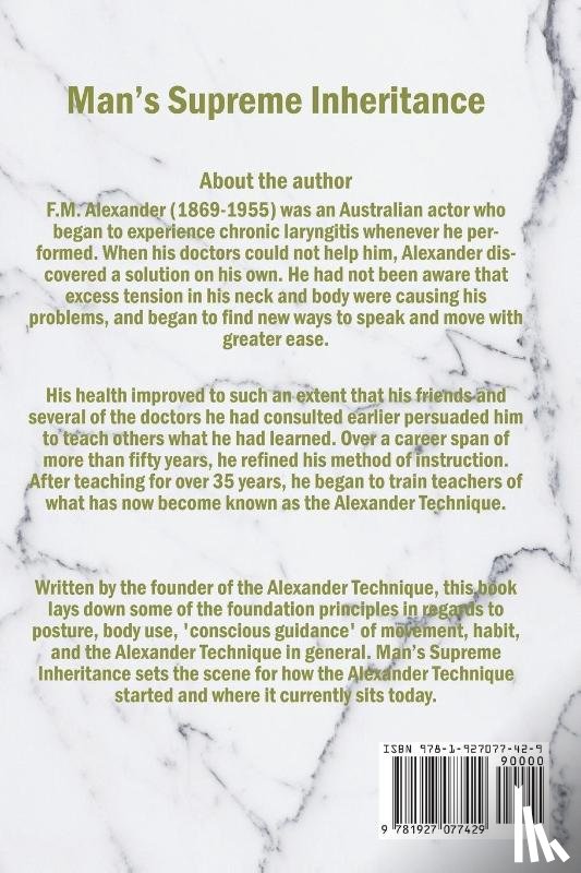 Alexander, Matthias - Man's Supreme Inheritance