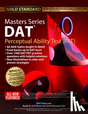 Ferdinand, Brett - DAT Masters Series Perceptual Ability Test (Pat): Strategies and Practice for the Dental Admission Test Pat, Dental School Interview Advice by Gold St