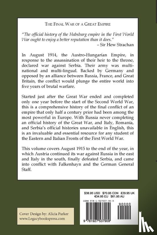 Hanna, Stan - Austria-Hungary's Last War, 1914-1918 Vol 3 (1915)