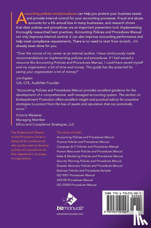  - Accounting Policies and Procedures Manual