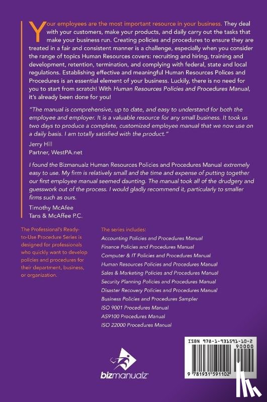  - Human Resources Policies and Procedures Manual