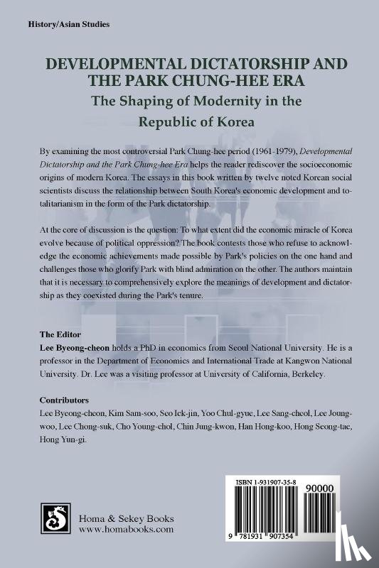 Byeong-Cheon, Lee - Developmental Dictatorship and the Park Chung Hee Era