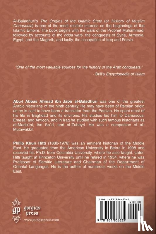 Al-Baladhuri, Abu-l 'Abbas - The Origins of the Islamic State