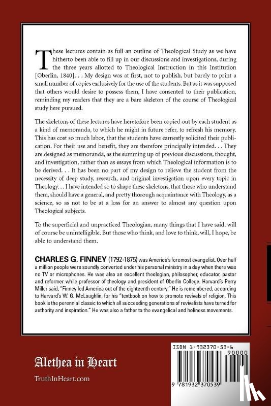 Finney, Charles G - Skeletons of a Course of Theological Lectures.