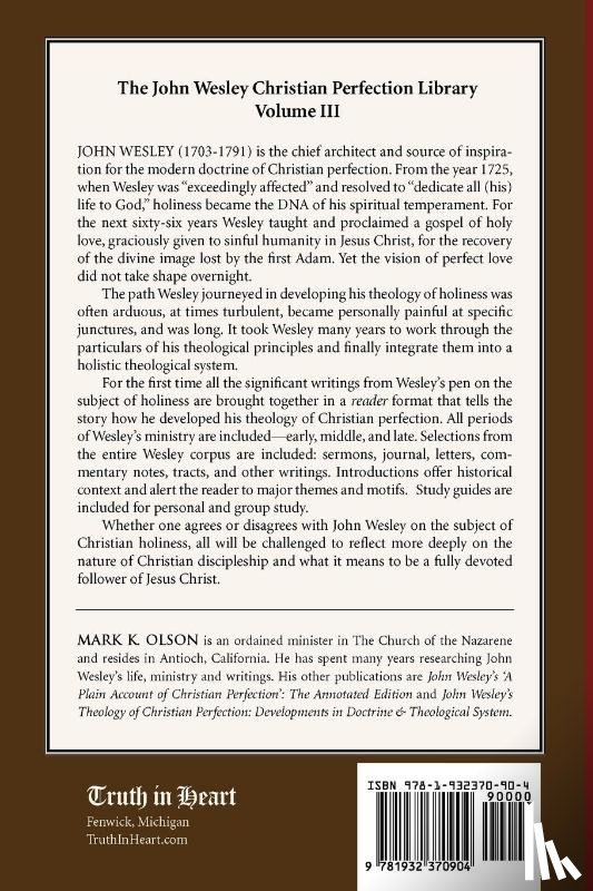 Wesley, John - The John Wesley Reader On Christian Perfection.