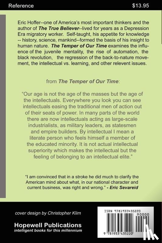 Hoffer, Eric - The Temper of Our Time