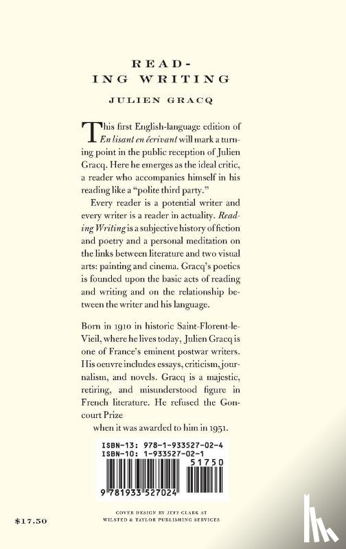 Gracq, Julien - Reading Writing