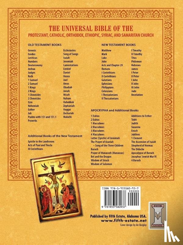 Lumpkin, Joseph B. - THE Universal Bible of the Protestant, Catholic, Orthodox, Ethiopic, Syriac, and Samaritan Church