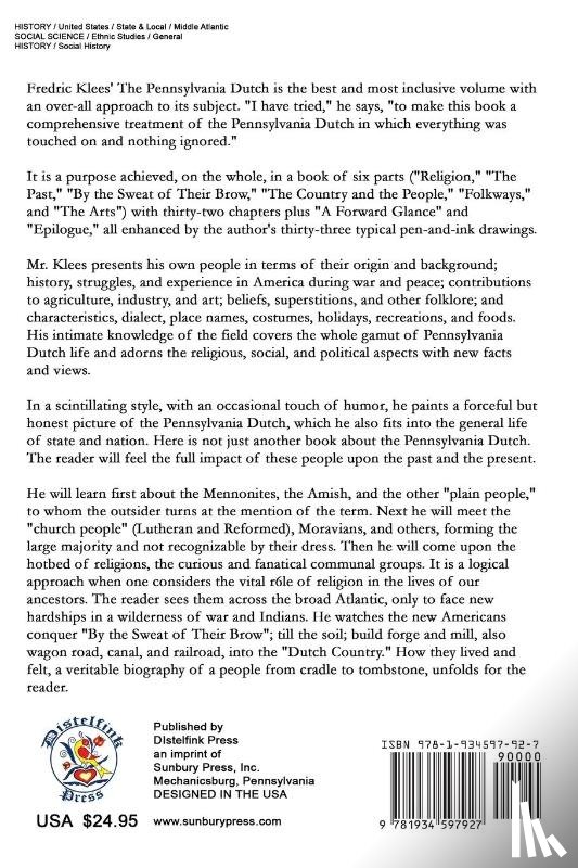 Klees, Fredric - The Pennsylvania Dutch
