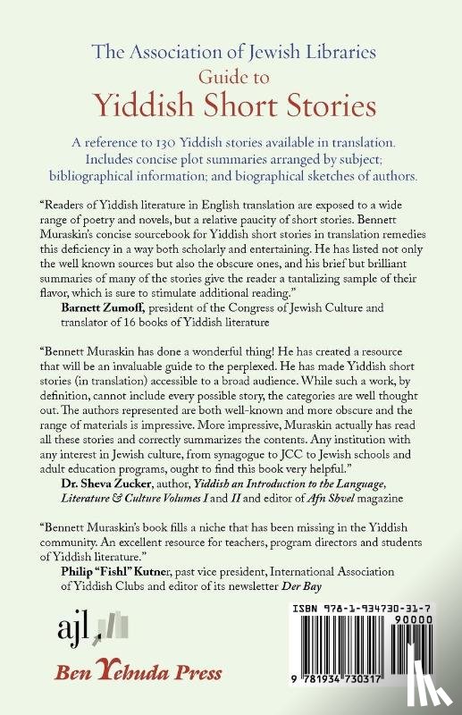 Muraskin, Bennett - The Association of Jewish Libraries Guide to Yiddish Short Stories