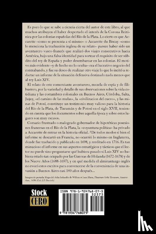 du Biscay, Accarette - Viajes Al Rio De La Plata Y a Potosi (1657-1660)