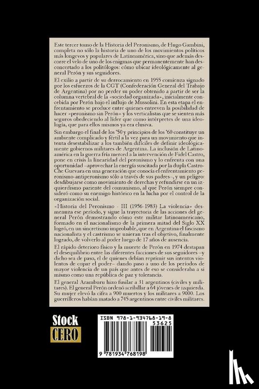 Gambini, Hugo - Historia Del Peronismo III (1956-1983)-la Violencia
