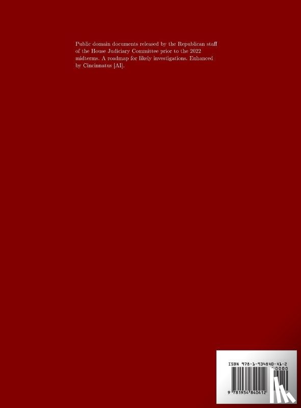 Committee On The Judiciary, Cincinnatus [Ai - FBI Whistleblowers