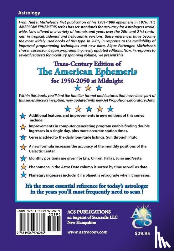 Michelsen, Neil F., Pottenger, Rique - The American Ephemeris 1950-2050 at Midnight