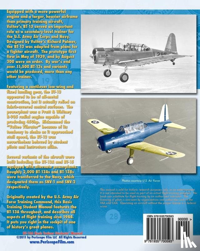 Training Command, Army Air Forces - BT-13A Basic Trainer Students' Manual