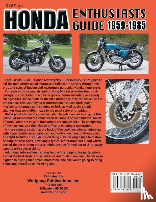 Mitchel, Doug - Honda Enthusiasts Guide - Motorcycles 1959-1985
