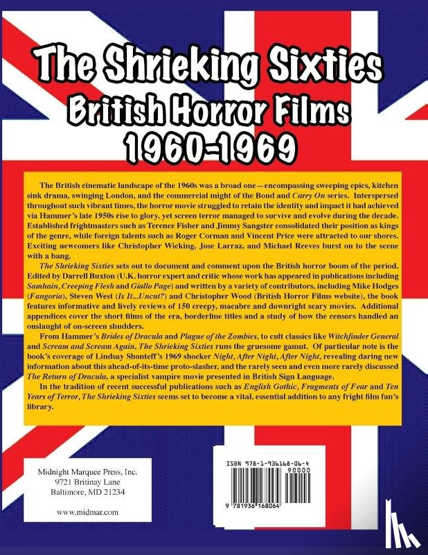 Buxton, Darrell - The Shrieking Sixties British Horror Films 1960 to 1969