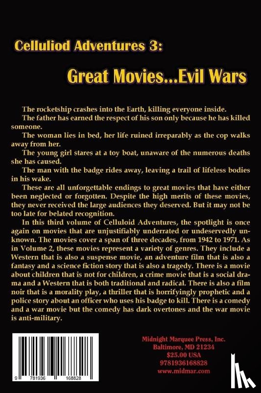 Anez, Nicholas - CELLULOID ADVENTURES 3 Great Movies... Evil Wars