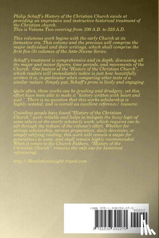 Schaff, Dr Philip - History of the Christian Church Vol. II