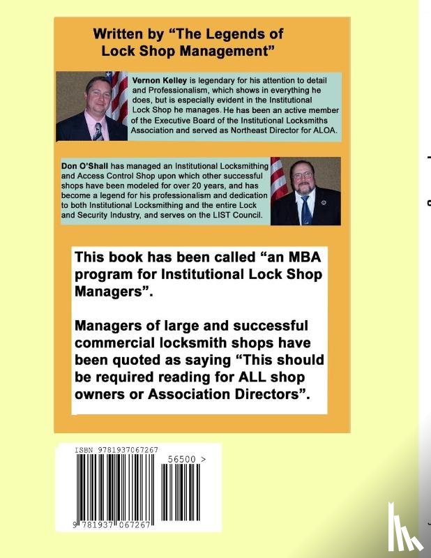 Oshall, Don - Institutional Lock Shop Management