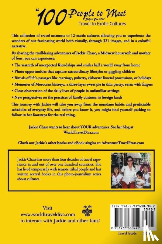 Chase, Jackie Lynn - "100 People to Meet Before You Die" Travel to Exotic Cultures