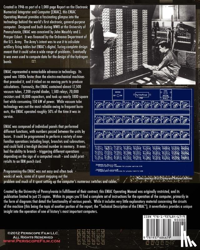 Burks, Dr Arthur W, Huskey, Dr Harry D - Electronic Numerical Integrator and Computer (ENIAC) ENIAC Operating Manual