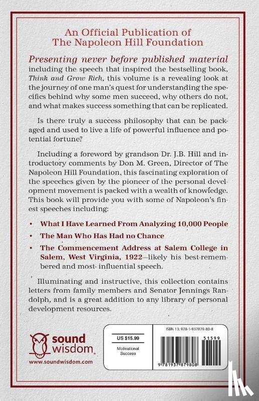 Hill, Napoleon - Napoleon Hill's Greatest Speeches